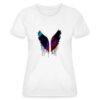 ailes d’ange, ailes, ailes d’ange, coloré, graffiti - T-shirt sport Femme - blanc - Devant - AI Model Female 172 dark (172cm)