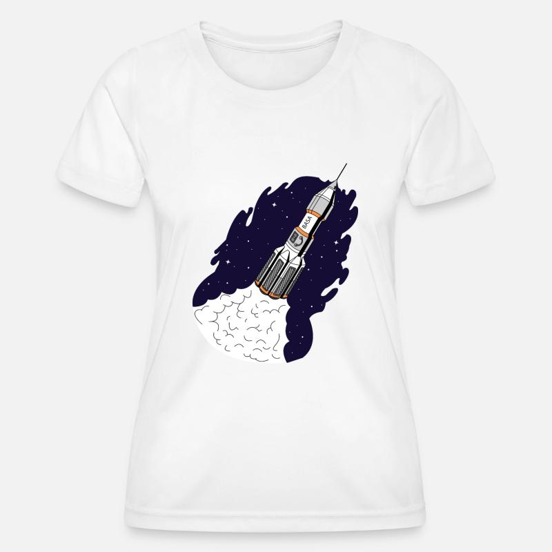 Rocket launches into space - Women's Functional T-Shirt - white