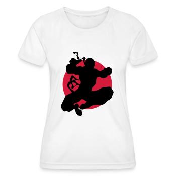 Kampfsport, Karate, Boxing, Ninjutsu, Kung Fu, - Frauen Funktions-T-Shirt - Weiß - Vorne - AI Model Female 172 dark (172cm)