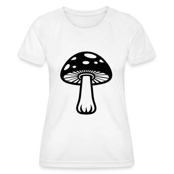 mushroom - Women's Functional T-Shirt - white - Front - AI Model Female 172 dark (172cm)