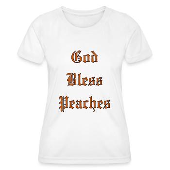 Que Dieu bénisse les pêches - T-shirt sport Femme - blanc - Devant - AI Model Female 172 dark (172cm)