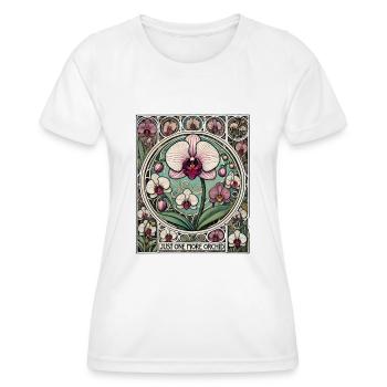 Nur noch eine Orchidee - Frauen Funktions-T-Shirt - Weiß - Vorne - AI Model Female 172 dark (172cm)