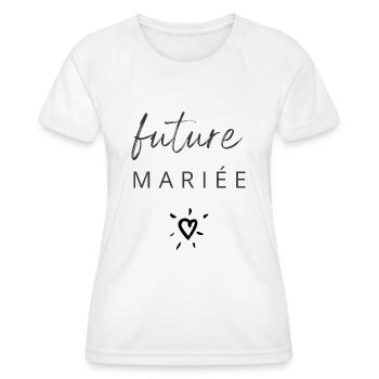 Bride - Women's Functional T-Shirt - white - Front - AI Model Female 172 dark (172cm)