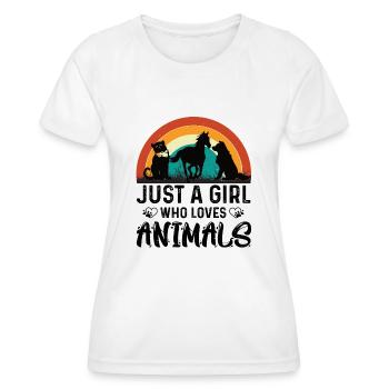 Ich Liebe alle Tier, Freund von Tieren - Frauen Funktions-T-Shirt - Weiß - Vorne - AI Model Female 172 dark (172cm)