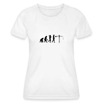 Crane operator Evolution - Women's Functional T-Shirt - white - Front - AI Model Female 172 dark (172cm)