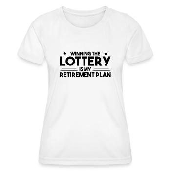 Lotto Pension Pension Plan Lucky Number Retirement - Women's Functional T-Shirt - white - Front - AI Model Female 172 dark (172cm)