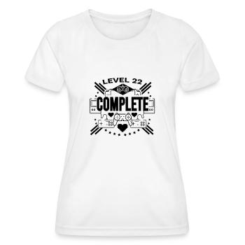 22 Birthday Gamer Level 22 - Women's Functional T-Shirt - white - Front - AI Model Female 172 dark (172cm)