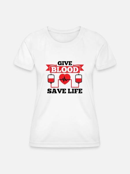 Blutspende Blutspenden Blutspender - Frauen Funktions-T-Shirt - Weiß