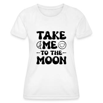 Lune / Croissant - T-shirt sport Femme - blanc - Devant - AI Model Female 172 dark (172cm)