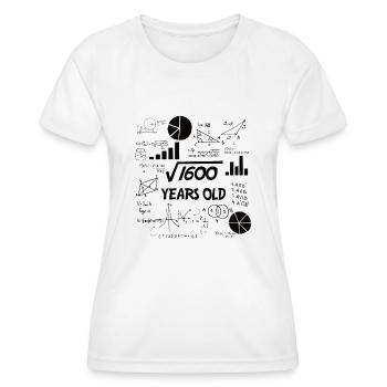 Racine carrée de 1600 Math Nerd 40e anniversaire - T-shirt sport Femme - blanc - Devant - AI Model Female 172 dark (172cm)