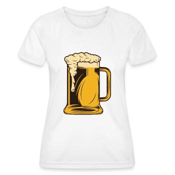 Bierkrug - Frauen Funktions-T-Shirt - Weiß - Vorne - AI Model Female 172 dark (172cm)