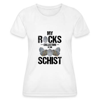Recherche sur les roches et conception de roches à quartz - T-shirt sport Femme - blanc - Devant - AI Model Female 172 dark (172cm)