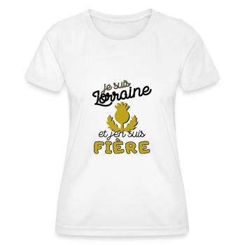 Cadeau Femme Lorraine Chardon Noel Anniversaire - T-shirt sport Femme - blanc - Devant - AI Model Female 172 dark (172cm)