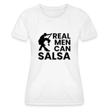 Musique salsa Danse salsa - T-shirt sport Femme - blanc - Devant - AI Model Female 172 dark (172cm)