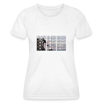 klettern - Frauen Funktions-T-Shirt - Weiß - Vorne - AI Model Female 172 dark (172cm)
