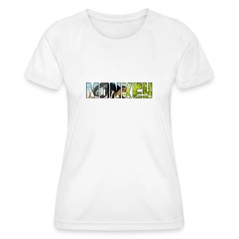 Singe - T-shirt sport Femme - blanc - Devant - AI Model Female 172 dark (172cm)