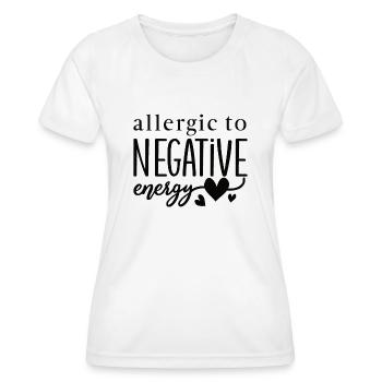 pensées positives vie positive - T-shirt sport Femme - blanc - Devant - AI Model Female 172 dark (172cm)