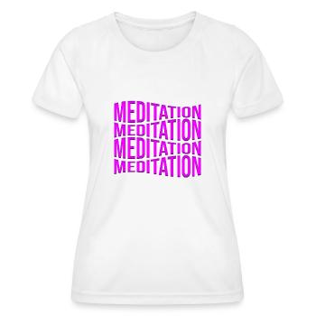 méditation - T-shirt sport Femme - blanc - Devant - AI Model Female 172 dark (172cm)