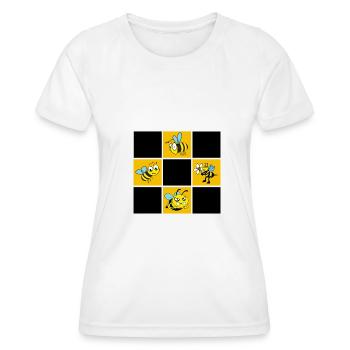 Bees - Women's Functional T-Shirt - white - Front - AI Model Female 172 dark (172cm)