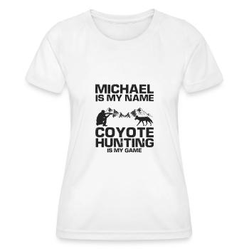 Conception de coyote pour les réacteurs de coyote - T-shirt sport Femme - blanc - Devant - AI Model Female 172 dark (172cm)