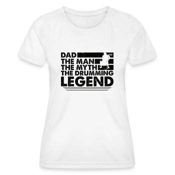 Schlagzeuger Vater Drummer Trommeln Papa - Frauen Funktions-T-Shirt - Weiß - Vorne - AI Model Female 172 dark (172cm)