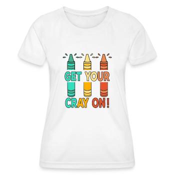 Enseignante au primaire Éducatrice de maternelle - T-shirt sport Femme - blanc - Devant - AI Model Female 172 dark (172cm)