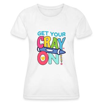 Enseignante au primaire Éducatrice de maternelle - T-shirt sport Femme - blanc - Devant - AI Model Female 172 dark (172cm)