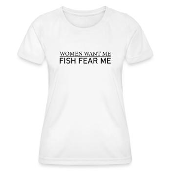 Thérapie Pêche de lac Carpe de lac Pêcheur Appât - T-shirt sport Femme - blanc - Devant - AI Model Female 172 dark (172cm)