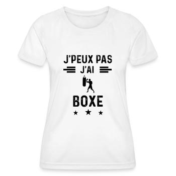 cadeau je peux pas j'ai boxe - T-shirt sport Femme - blanc - Devant - AI Model Female 172 dark (172cm)