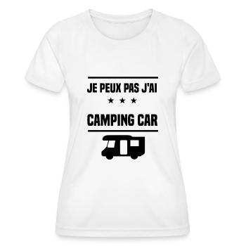 j'peux pas j'ai camping car humour - T-shirt sport Femme - blanc - Devant - AI Model Female 172 dark (172cm)