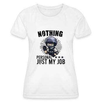 Police Cop Officer Police Office - Frauen Funktions-T-Shirt - Weiß - Vorne - AI Model Female 172 dark (172cm)