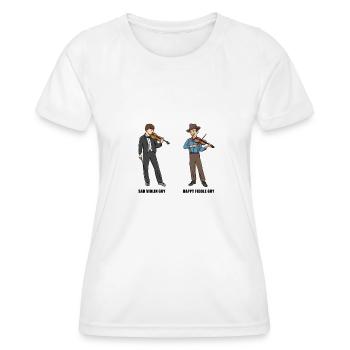 Witziges Bluegrass-Musiker-Design - Frauen Funktions-T-Shirt - Weiß - Vorne - AI Model Female 172 dark (172cm)