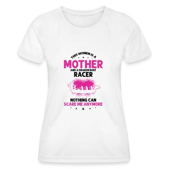 Course de bateaux chinois pour les entraîneurs de bateaux-dragons - T-shirt sport Femme - blanc - Devant - AI Model Female 172 dark (172cm)