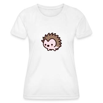Mignon Kawaii Hedgehog Design - T-shirt sport Femme - blanc - Devant - AI Model Female 172 dark (172cm)