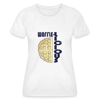 Waffle-Licious Ironic Waffel Lover Sirup für - Frauen Funktions-T-Shirt - Weiß - Vorne - AI Model Female 172 dark (172cm)