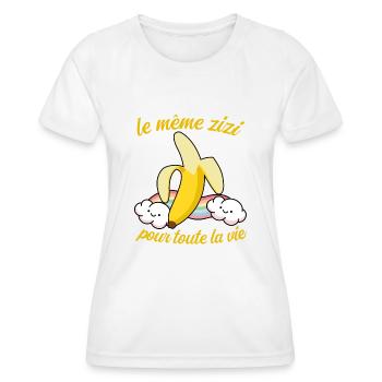 Le même zizi pour la vie future mariée evjf copine - T-shirt sport Femme - blanc - Devant - AI Model Female 172 dark (172cm)