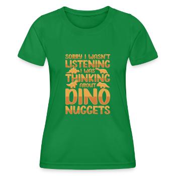 Mon dinosaure préféré est la pépite - T-shirt sport Femme - vert - Devant - AI Model Female 172 dark (172cm)