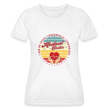 Assistant médical - Codeur médical - T-shirt sport Femme - blanc - Devant - AI Model Female 172 dark (172cm)