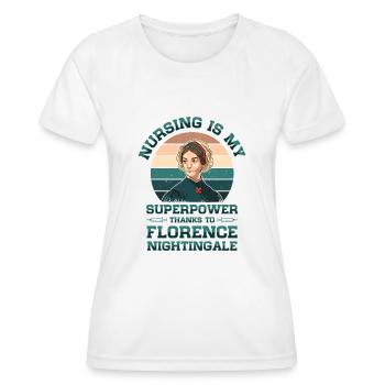 Krankenschwester Florence Nightingale Medizinische - Frauen Funktions-T-Shirt - Weiß - Vorne - AI Model Female 172 dark (172cm)