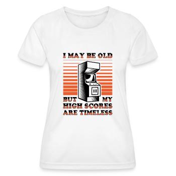Video Players Retro Gamer Gaming Classic 80s - Women's Functional T-Shirt - white - Front - AI Model Female 172 dark (172cm)