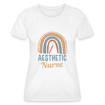 Infirmière esthétique Rainbow - T-shirt sport Femme - blanc - Devant - AI Model Female 172 dark (172cm)