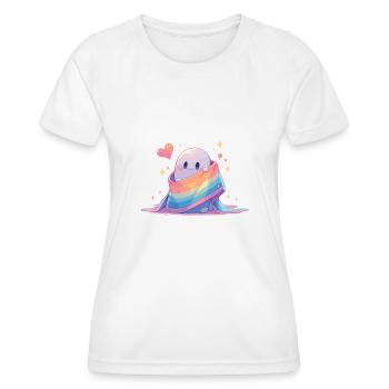 Gespenst Lgbt Geist Lgbt Fahne - Frauen Funktions-T-Shirt - Weiß - Vorne - AI Model Female 172 dark (172cm)
