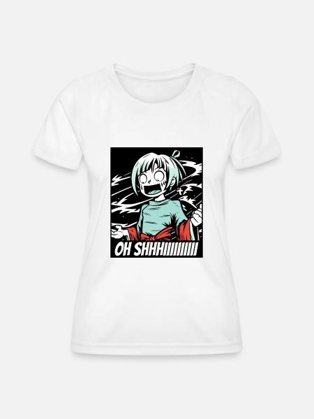 Oh Scheiße, Mädchen, Anime - Frauen Funktions-T-Shirt - Weiß