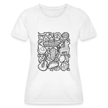 Cinco de Mayo - T-shirt sport Femme - blanc - Devant - AI Model Female 172 dark (172cm)