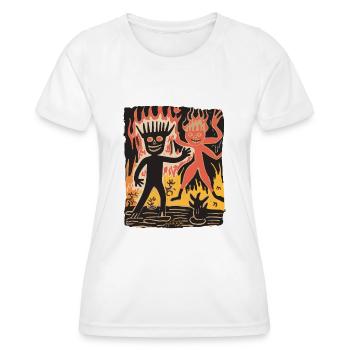 Willkommen bei der Arbeit: Kollegen u Mitarbeiter - Frauen Funktions-T-Shirt - Weiß - Vorne - AI Model Female 172 dark (172cm)