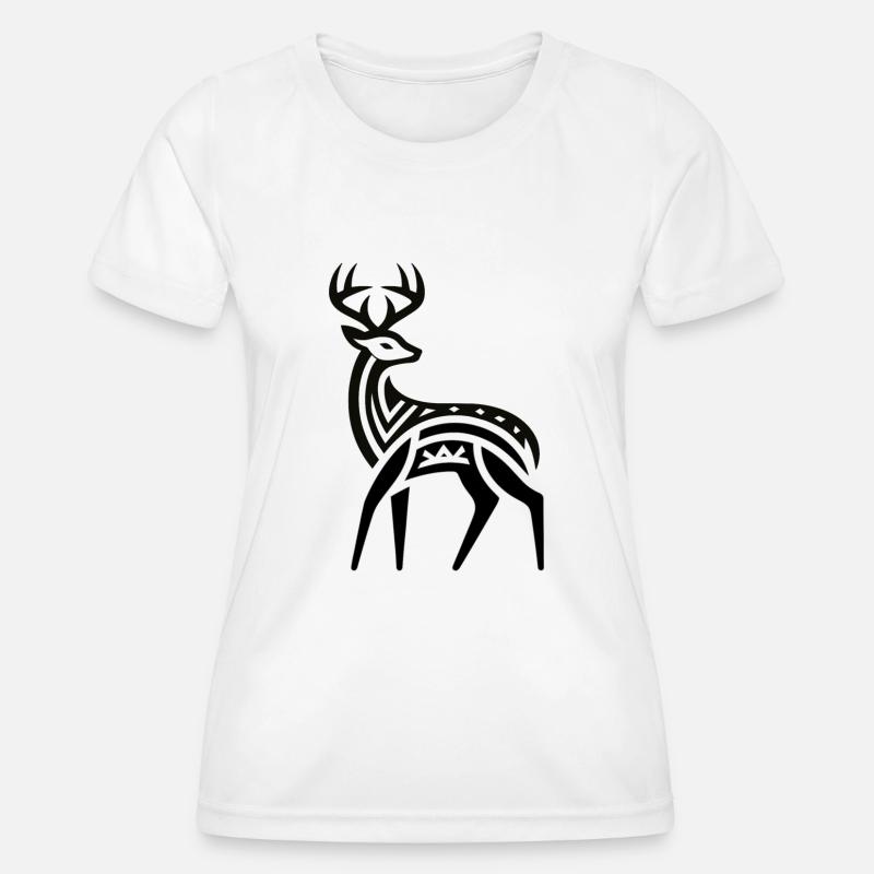 Deer Native American Zodiac - Women's Functional T-Shirt - white