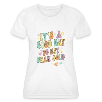 Soupe aux haricots - T-shirt sport Femme - blanc - Devant - AI Model Female 172 dark (172cm)