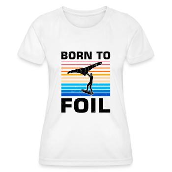 Wingsurfing Foil Wing Wing Boarding Wing Foiling - T-shirt sport Femme - blanc - Devant - AI Model Female 172 dark (172cm)