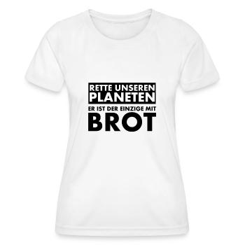 Rette unseren Planeten. Er ist der Einzige mit... - Frauen Funktions-T-Shirt - Weiß - Vorne - AI Model Female 172 dark (172cm)
