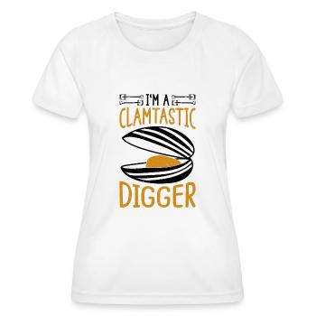 Moules Fruits de mer - T-shirt sport Femme - blanc - Devant - AI Model Female 172 dark (172cm)